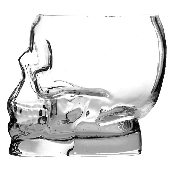 Tiki skleněná dóza ve tvaru lebky 100ml