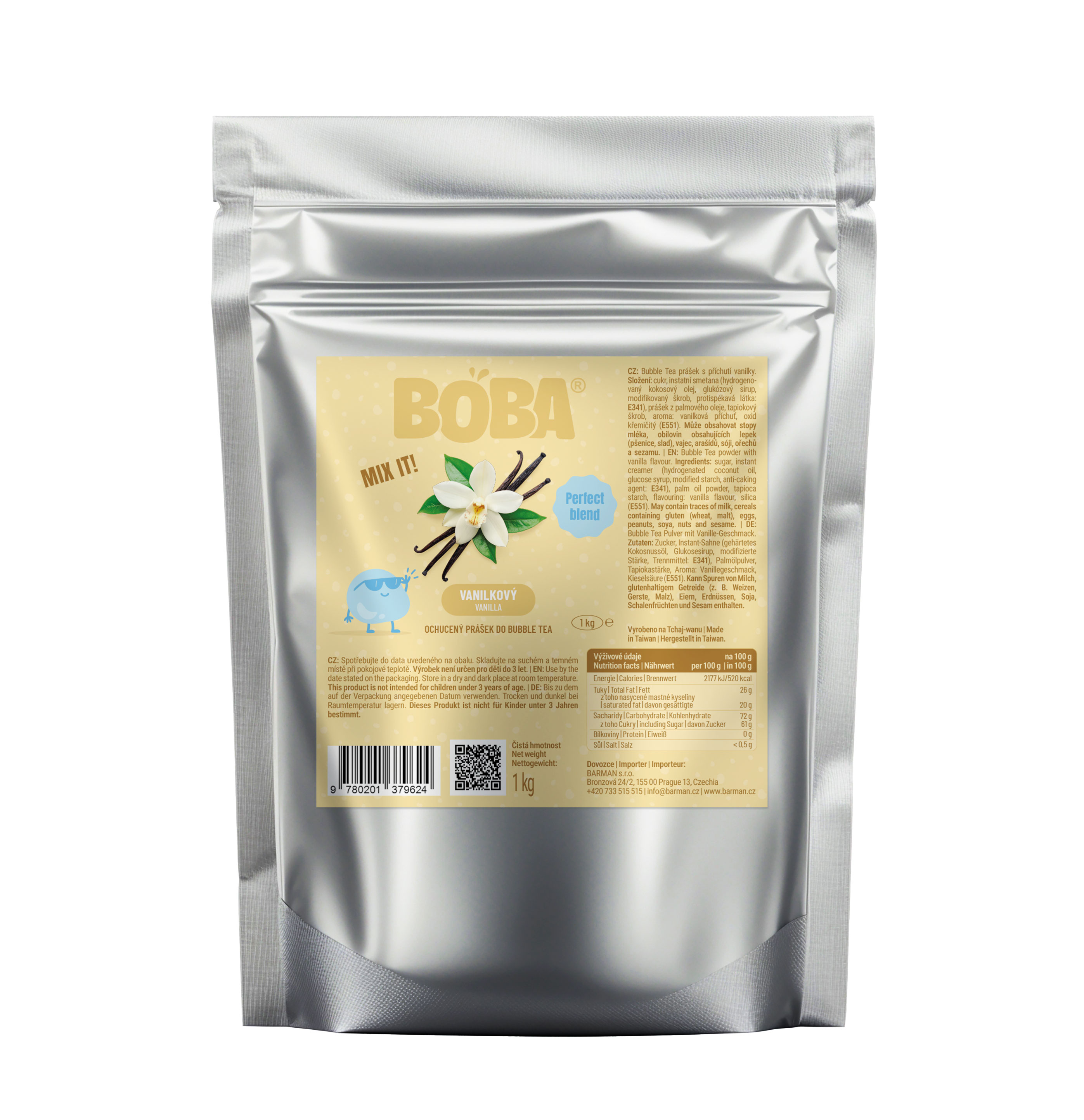 Boba Vanilkový prášek do Bubble Tea 1kg