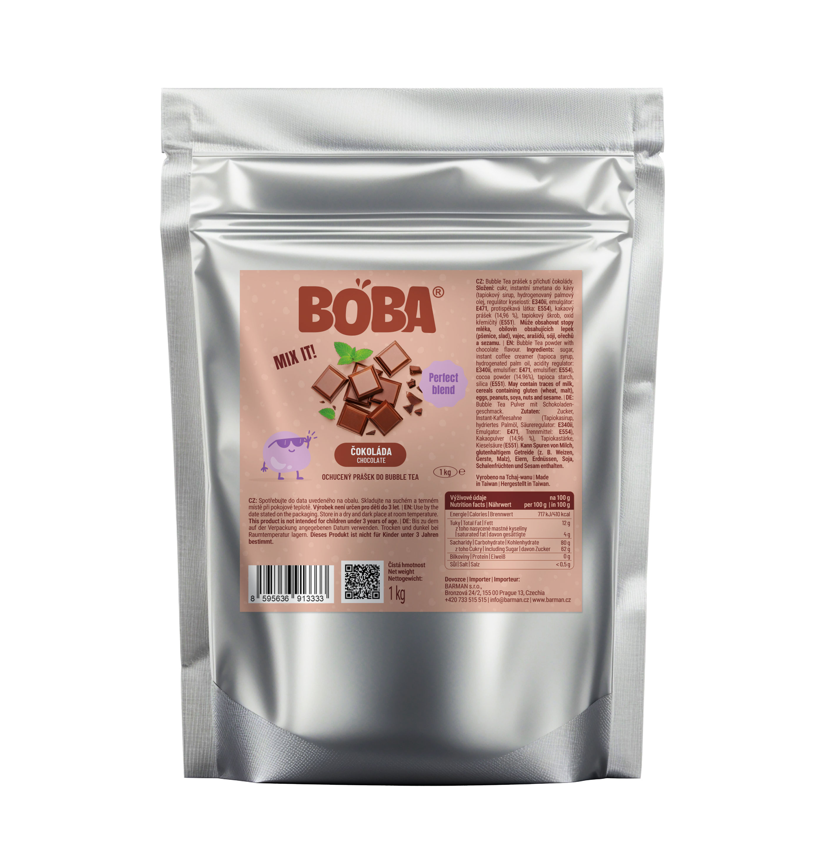 Boba Čokoládový prášek do Bubble Tea 1kg