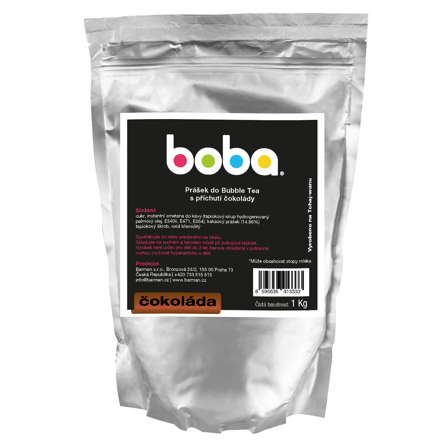 <p><meta charset="utf-8" />Ochucený prášek s příchutí čokolády na výrobu mléčné verze Bubble Tea</p>