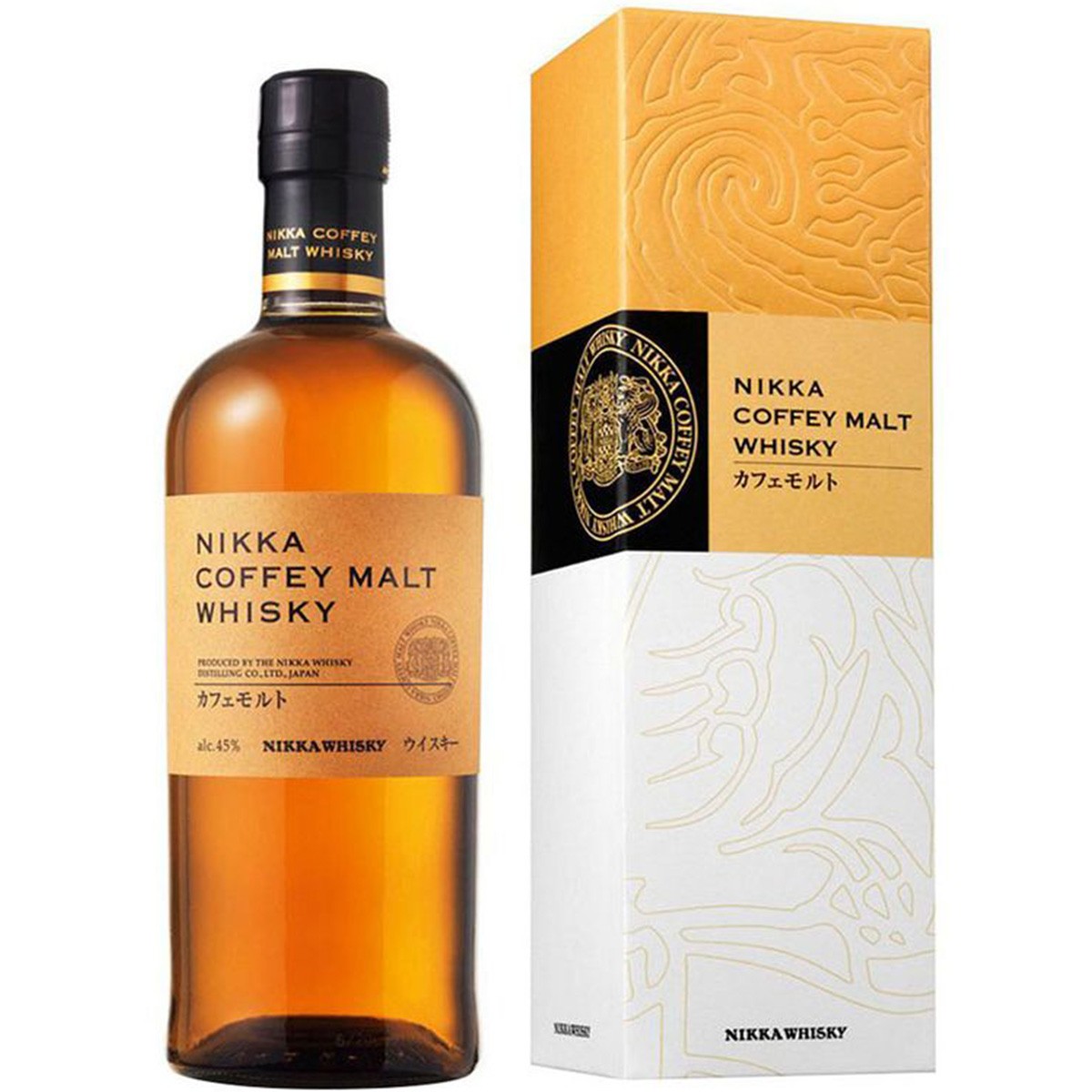 <meta charset="utf-8" /><span>Nikka Coffey Malt je vyrobena 100% ze sladového ječmene, destiluje se ovšem na Coffeyho destilačním zařízení, na kterém se obyčejně destilují kukuřičné whisky. Výsledkem je plná dřevitá whisky s překvapivým charakterem. Arome nese tóny hrušky, banánu, rýžového nákypu a vanilky. Chuť je dezertní, s tóny sušeného ovoce (rozinek) a kukuřice, s karamelem a skořicí v závěru.</span>