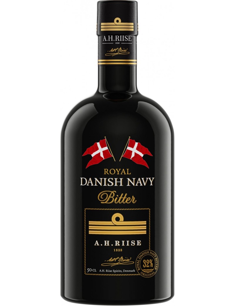 A.H.Riise Royal Danish Navy Bitter 32% 0.5L (holá láhev)