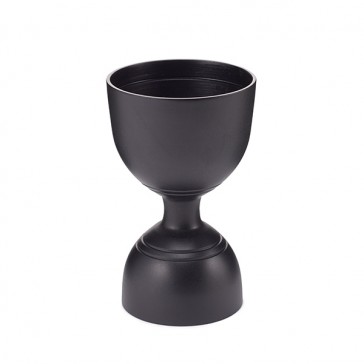 Leopold Jigger v černém matném provedení Cocktail Kingdom s ozdobným lemem