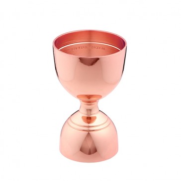 Leopold Jigger v měděném provedení Cocktail Kingdom s ozdobným lemem