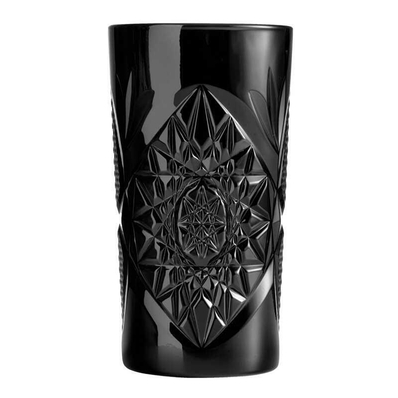 Libbey Hobstar dlouhá sklenice na nealko a koktejly 470 ml - černá