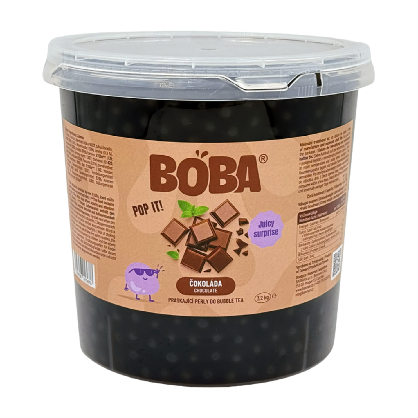 Boba Čokoláda kuličky do Bubble Tea 3,2 Kg