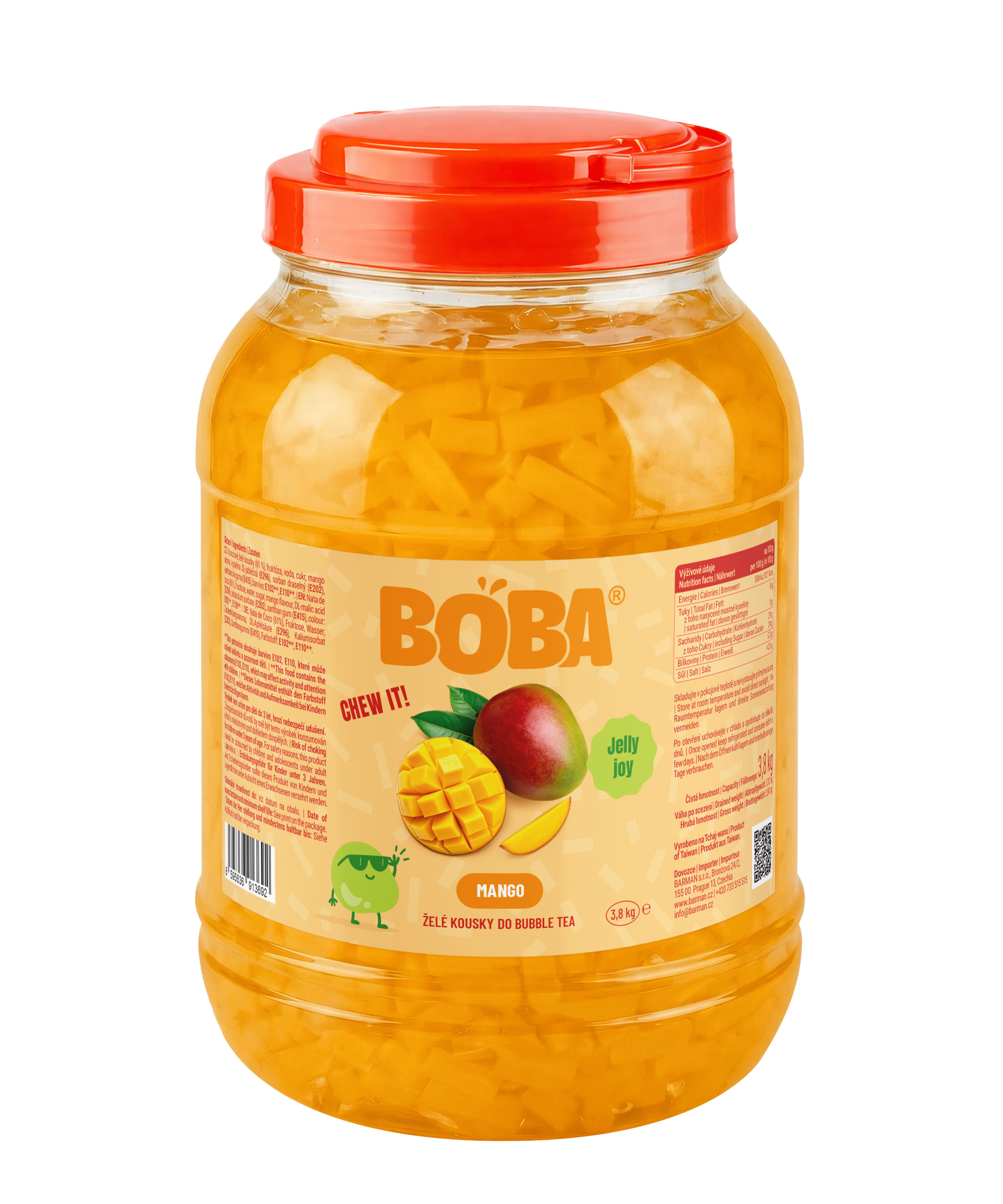 Boba Želé Mango do Bubble Tea 3,8 Kg