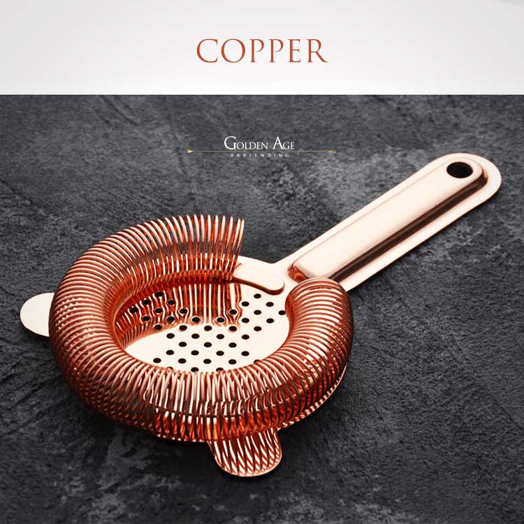 Golden Age Bartending Strainer Howthorne nerezový v měděném provedení