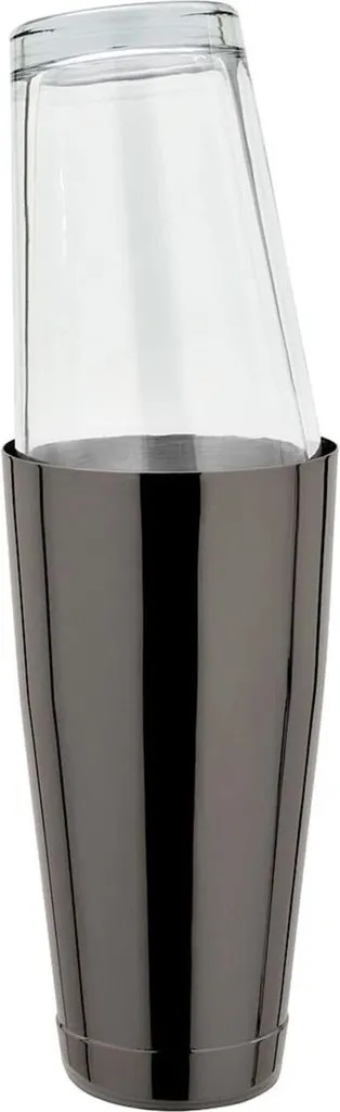 Černý Boston shaker set 0,8l nerez a 0,44l sklenice