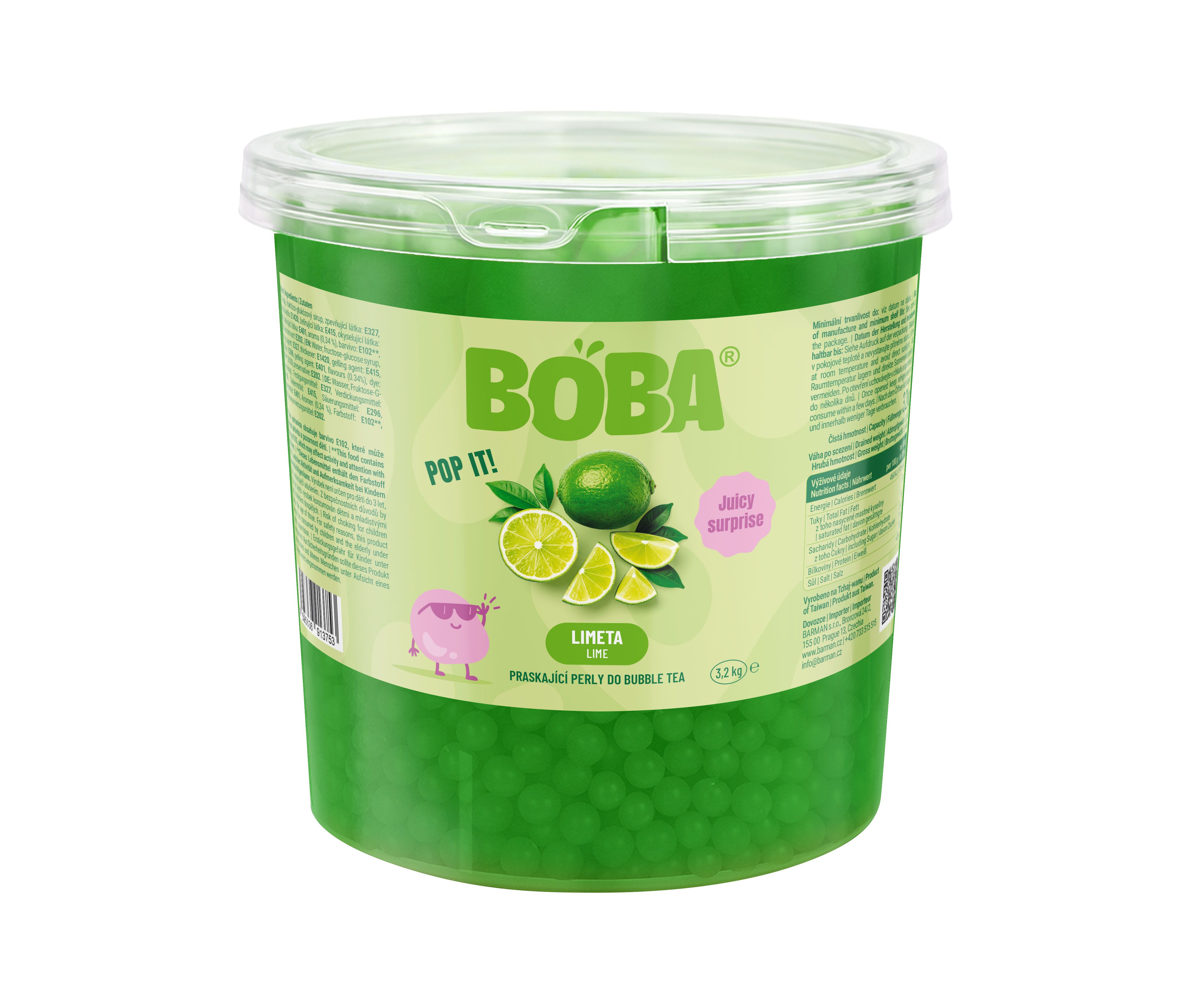 Boba Limeta kuličky do Bubble Tea 3,2 Kg