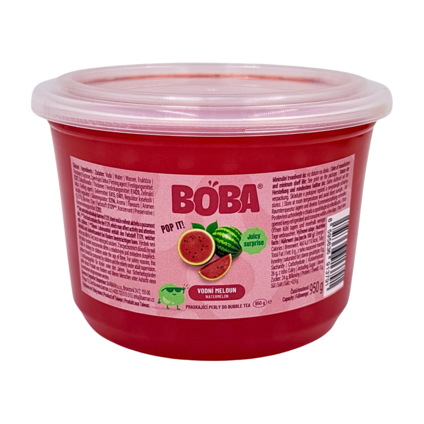 Boba Vodní Meloun kuličky do Bubble Tea 950g