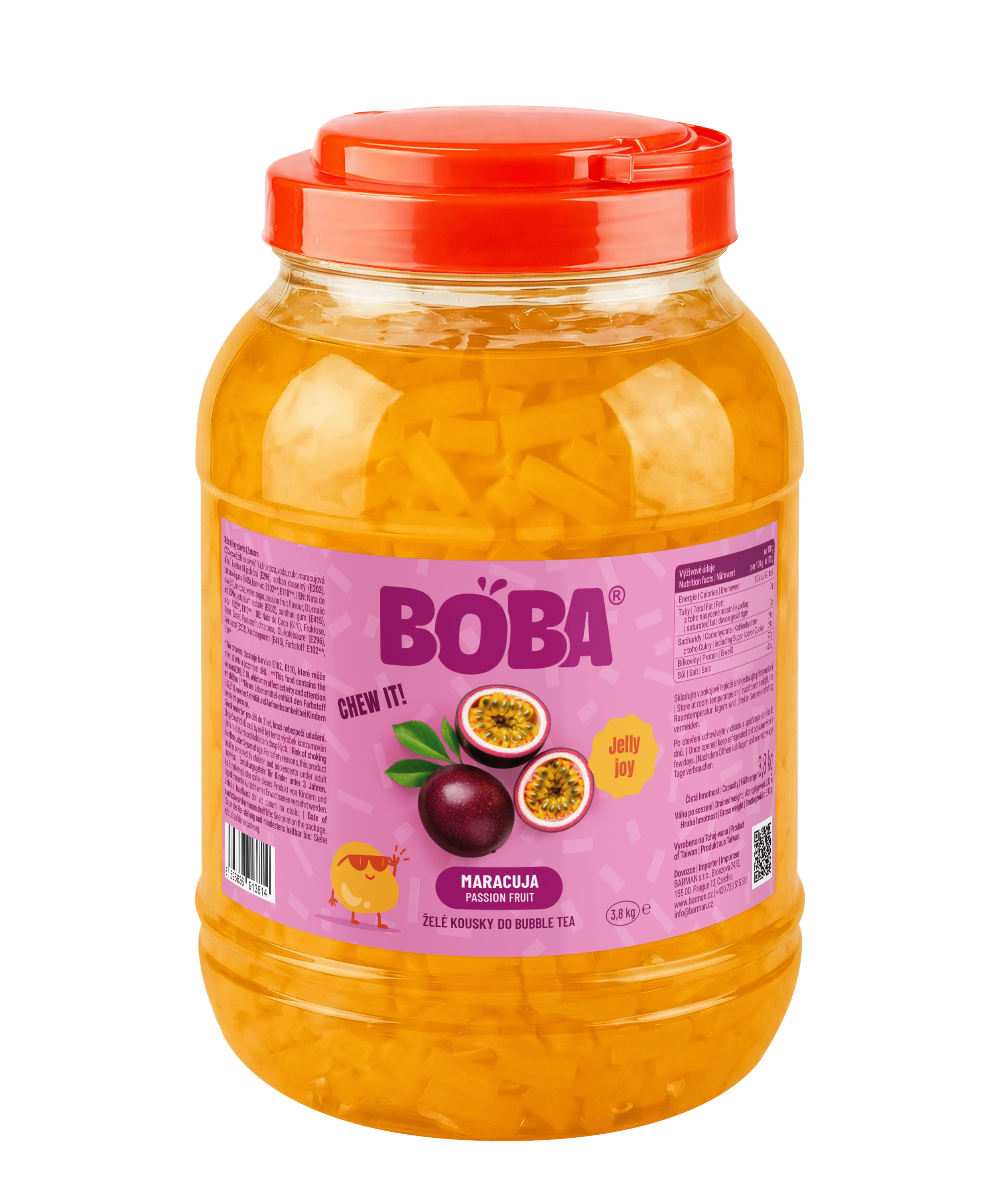 Boba Želé Maracuja do Bubble Tea 3,8 Kg