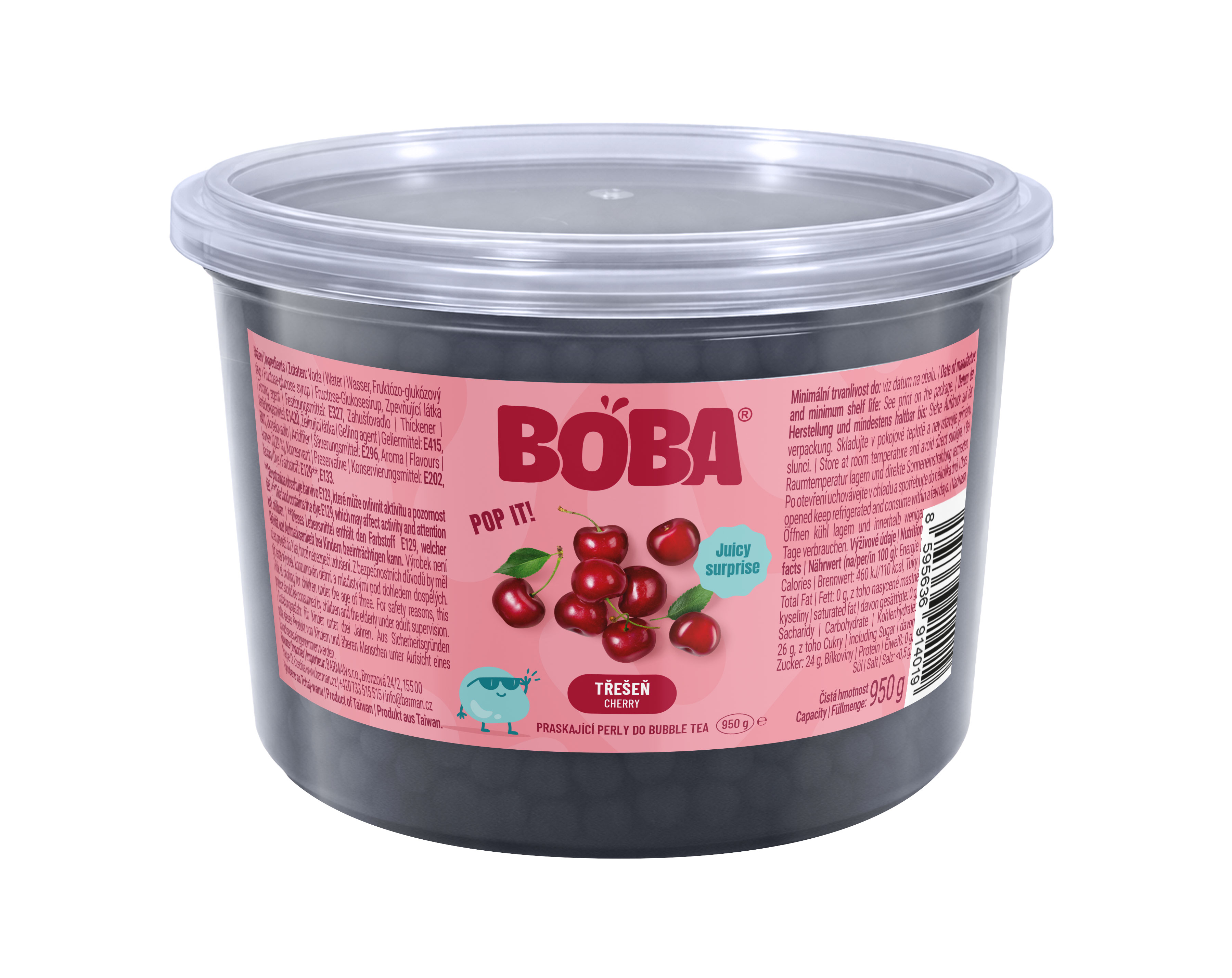 Třešeň kuličky do Bubble Tea 950g