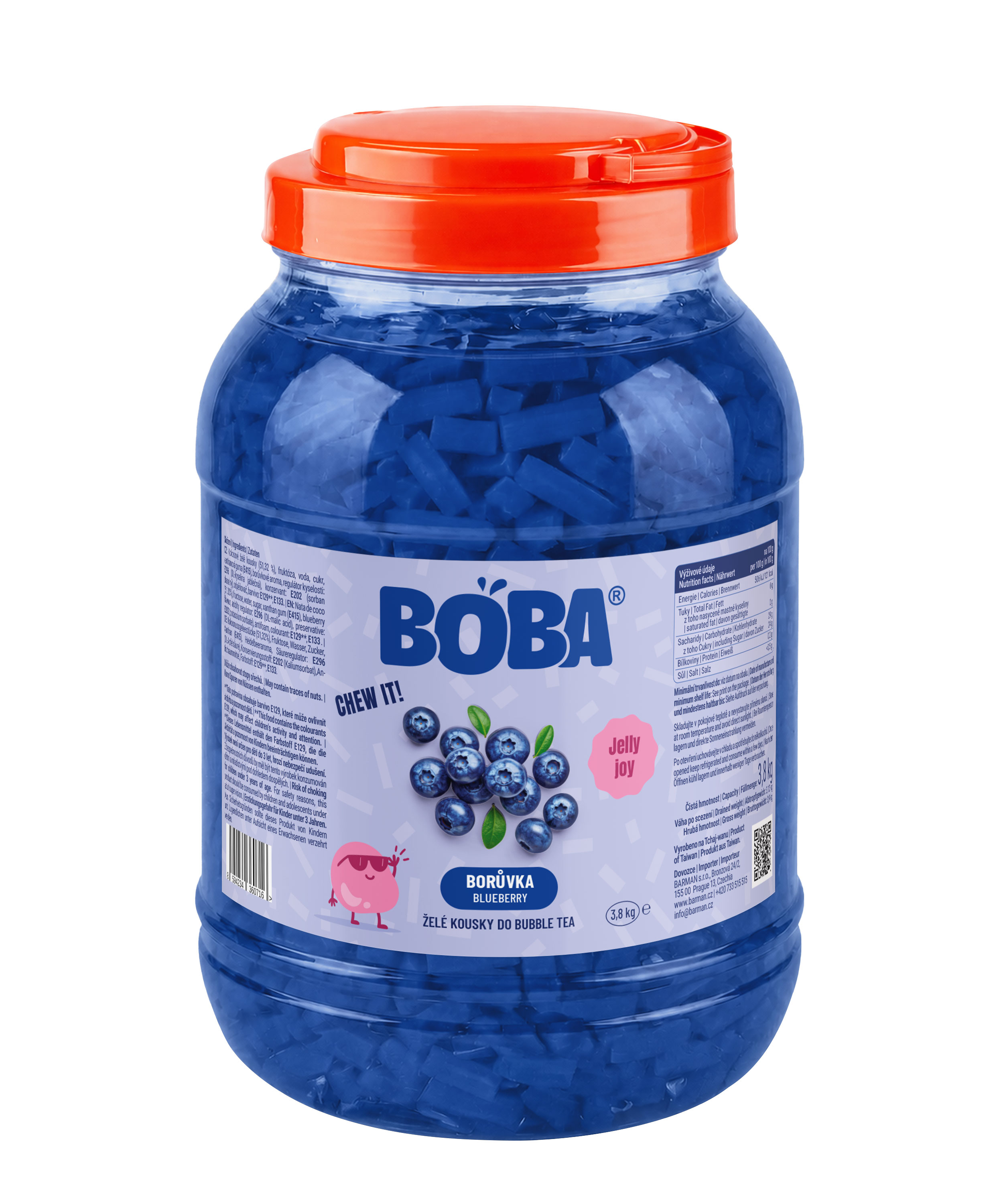 Boba Želé Borůvka do Bubble Tea 3,8 Kg