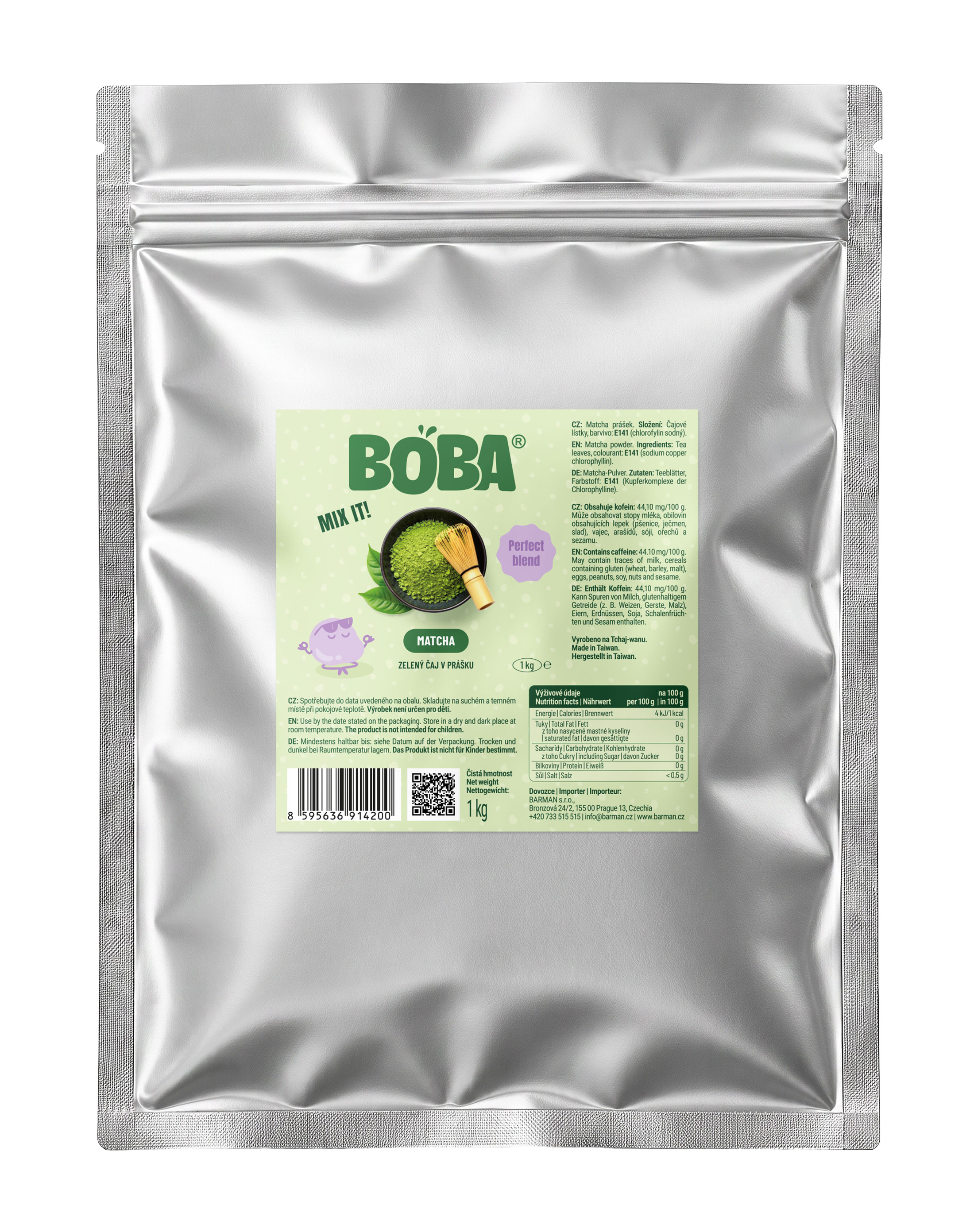 Boba PURE Premium Matcha do Bubble Tea 1kg