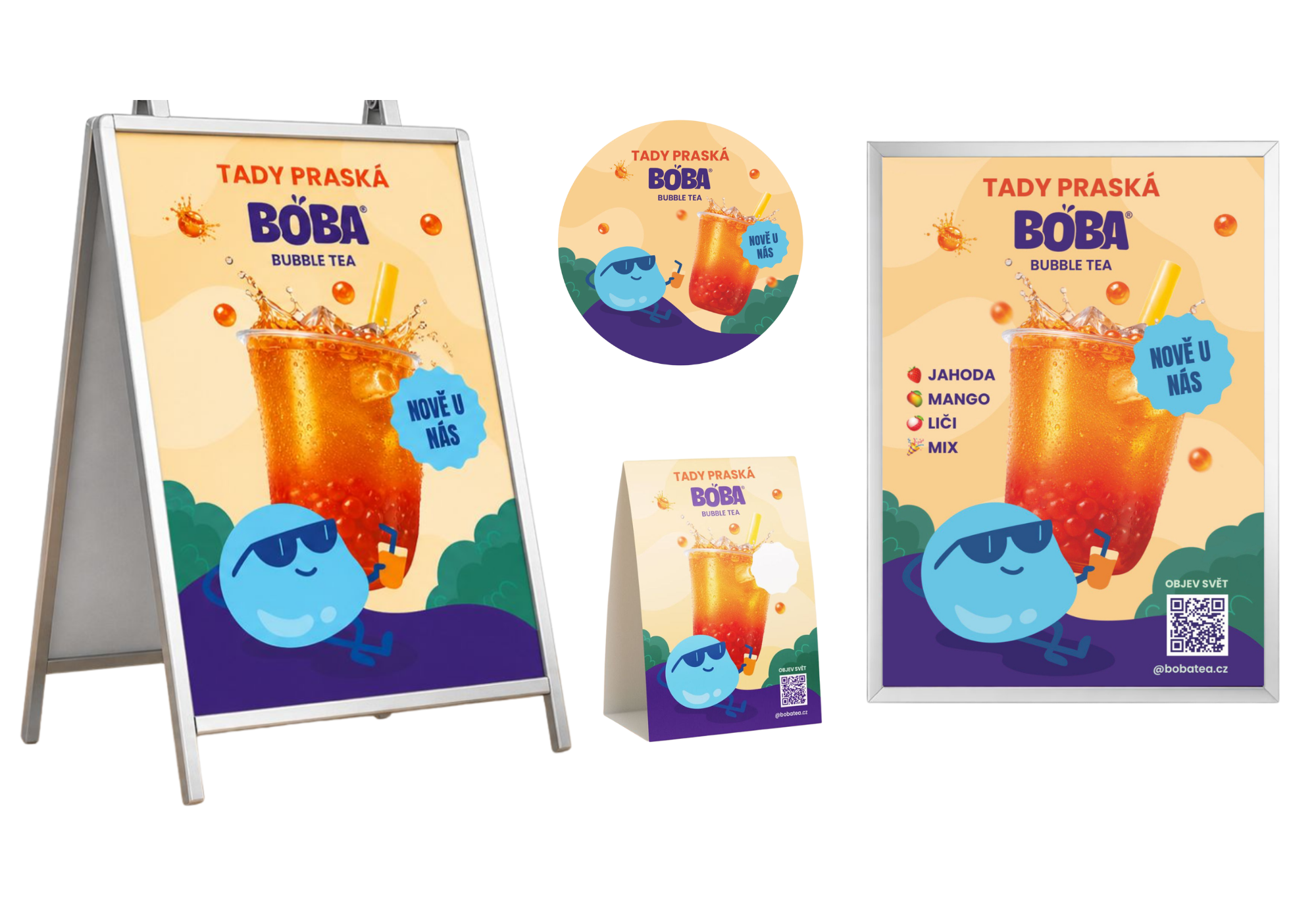 Boba POS - propagační materiál (oranžová - Family Line)