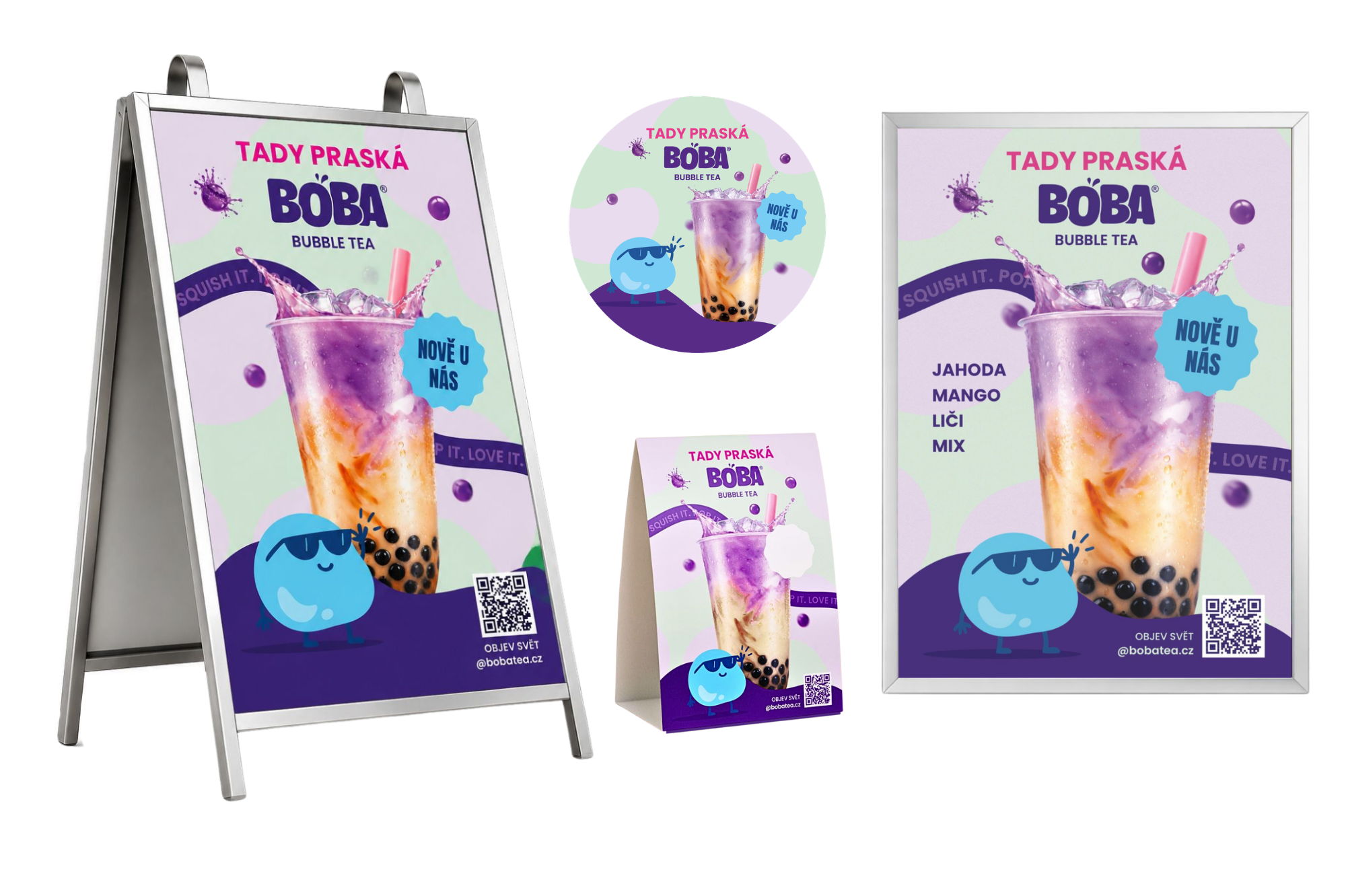 Boba POS - propagační materiál (fialová - Urban Line)