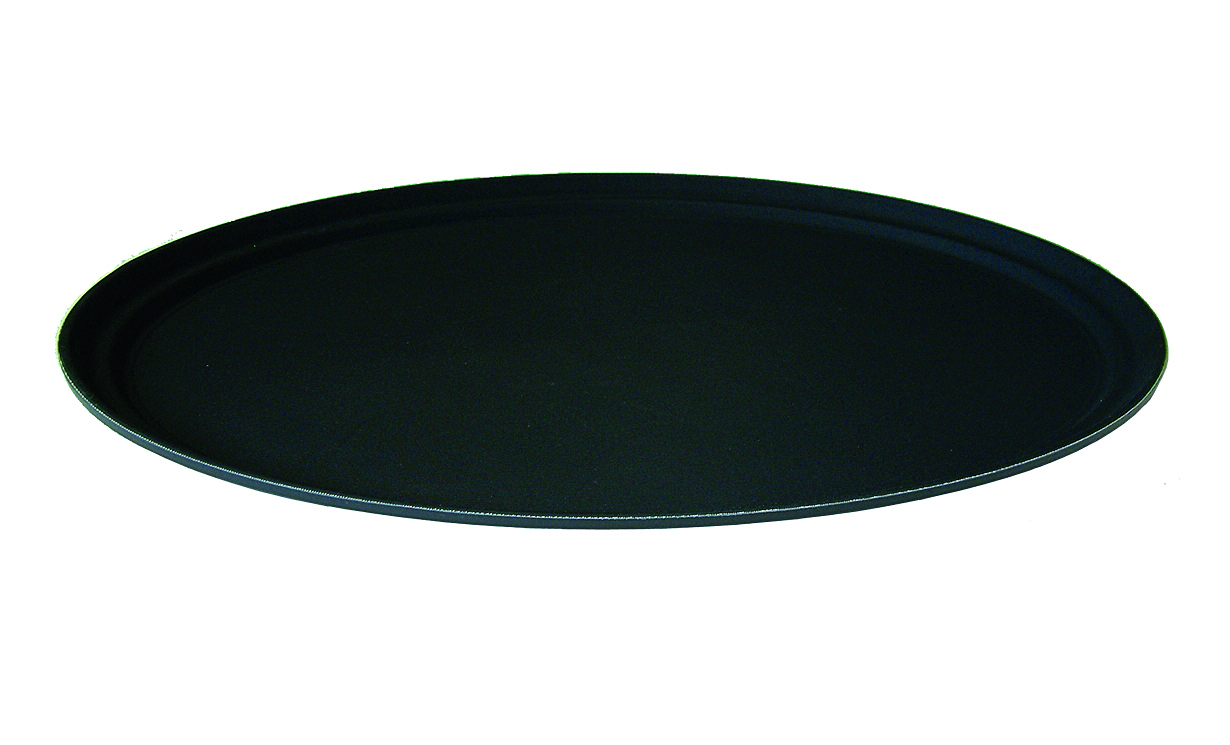 Servírovací tác oválný velký 69x56cm černý – protiskluzový podnos pro barmany, restaurace, kavárny | BARMAN.CZ