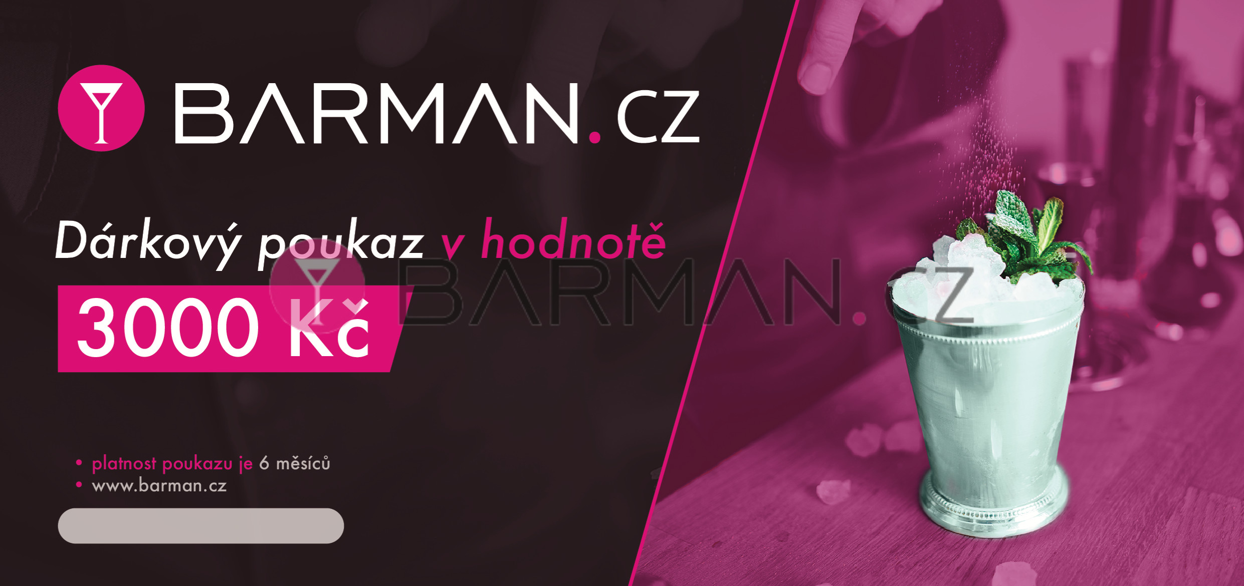 Barman.cz Dárkový poukaz 3 000 Kč