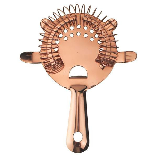 Strainer se čtyřmi úchyty je jednoduché barové sítko, které se hodí pro scezení každého typu vychlazeného koktejlu.Nevhodné do myčky.