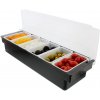 Box na přísady 6 přihrádek černý