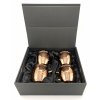 SET-4x Moscow Mule hrnek v měděné barvě se zlatým uchem 4x měděné brečko
