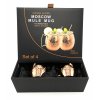 SET-4x Moscow Mule hrnek v měděné barvě se zlatým uchem 4x měděné brečko