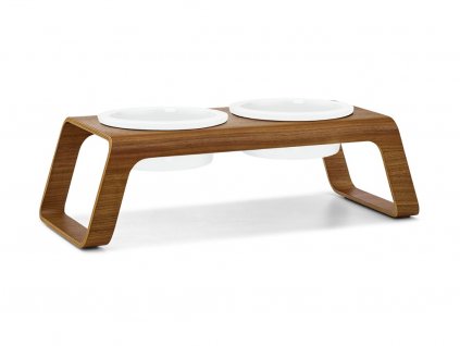 Designová miska pro psy vyvýšené krmítko dřevěné