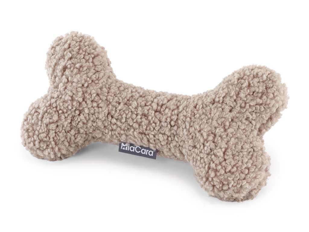 Hračka pro psy MiaCara kost Senso Barva: Béžová - 27 cm