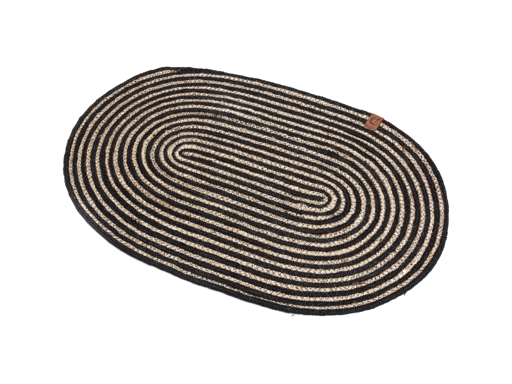 Podložka pod misku pro psy Cloud7 Juta černá Velikost: S - 50 x 35 cm