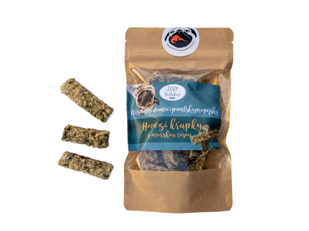 ZOLLY – dog bakery Pamlsky pro psy ZOLLY - Hovězí křupky s řasou Nori
