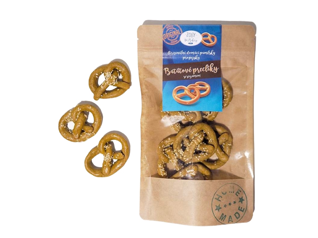 ZOLLY – dog bakery Pamlsky pro psy ZOLLY - Batátové preclíky se sezamem