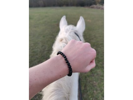 Náramek černý obsidián 6mm