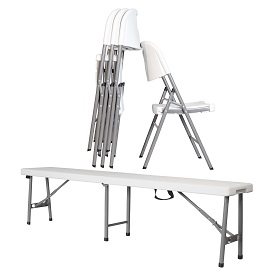 Table et banc pliables