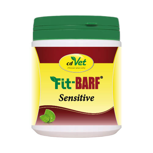 Plastová dóza Fit-BARF Sensitive – doplněk výživy pro citlivé psy na BARF stravě.