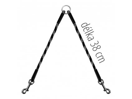 Rozdvojka na vodítko šedá 38 cm 10 mm