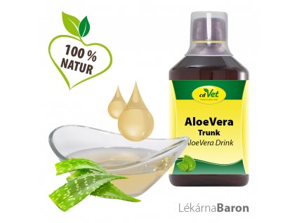 Přírodní doplněk stravy pro psy „Aloe Vera“ pro podporu zažívání a úpravu metabolismu.