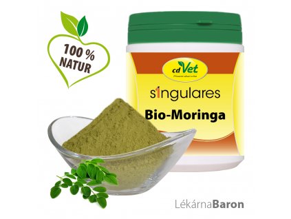 Přírodní doplněk stravy pro psy a kočky „Bio-Moringa - cdVet“ je vysoce kvalitní zdroj esenciálních aminokyselin a antioxidantů.