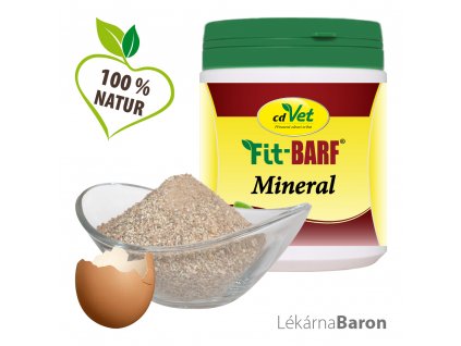 Přírodní doplněk stravy pro psy a kočky „Fit-BARF Mineral - cdVet“ doplňuje minerály, stopové prvky, vitamíny a vápník.