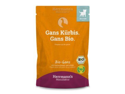 Kapsička pro kočky - Husí maso s dýní (Bio) - 100 g