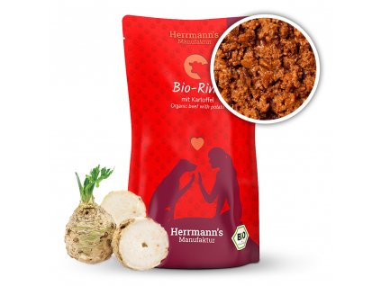 Kapsička pro psy - Hovězí maso s bramborem (Bio) - 130 g