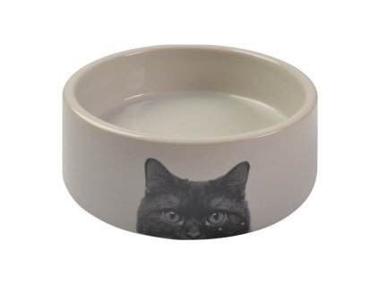 Keramická miska pro kočky 250 ml krémová