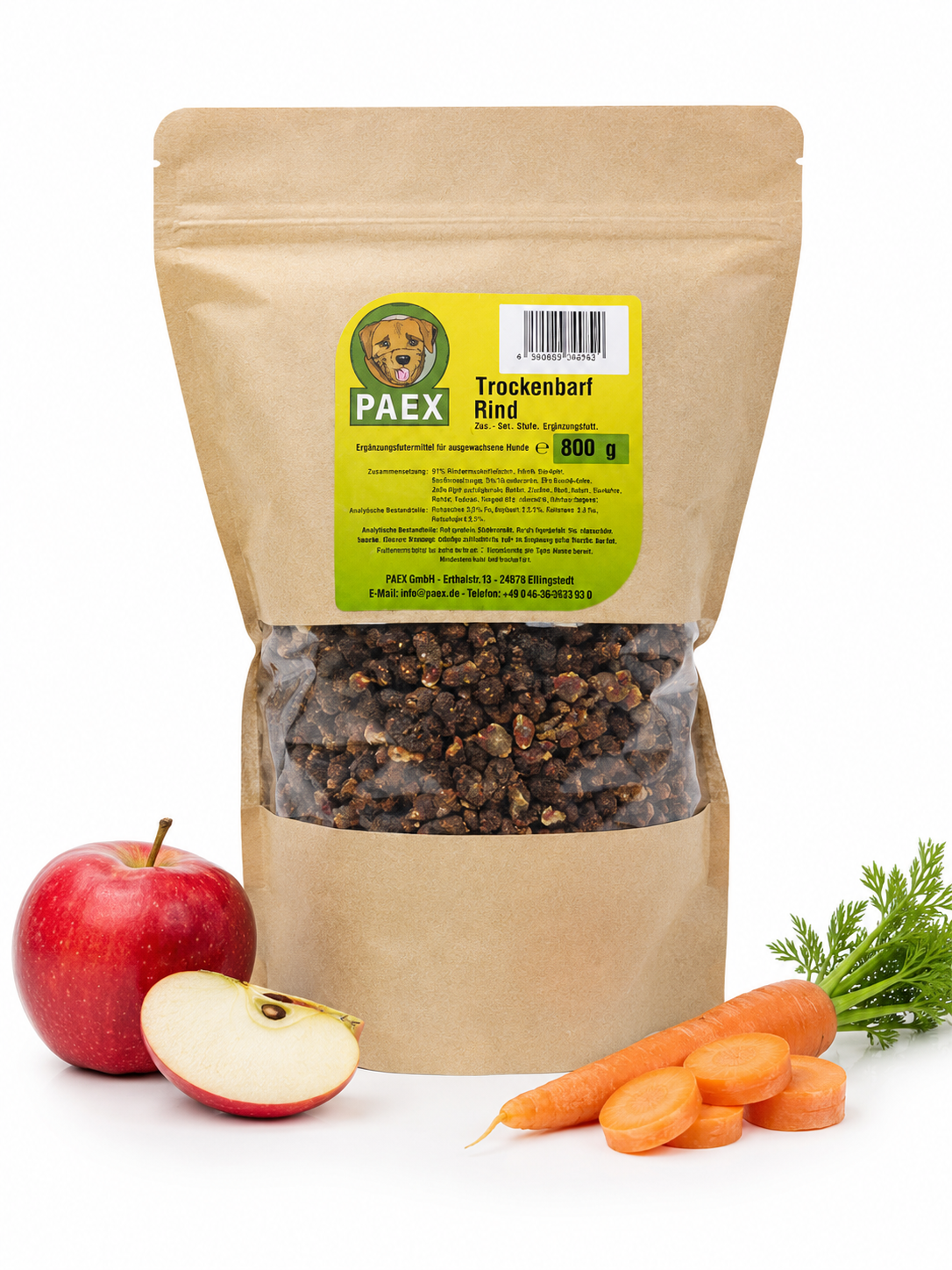 Paex Sušený BARF hovězí (maso + ovoce + zelenina) 800 g Váha: 800 g