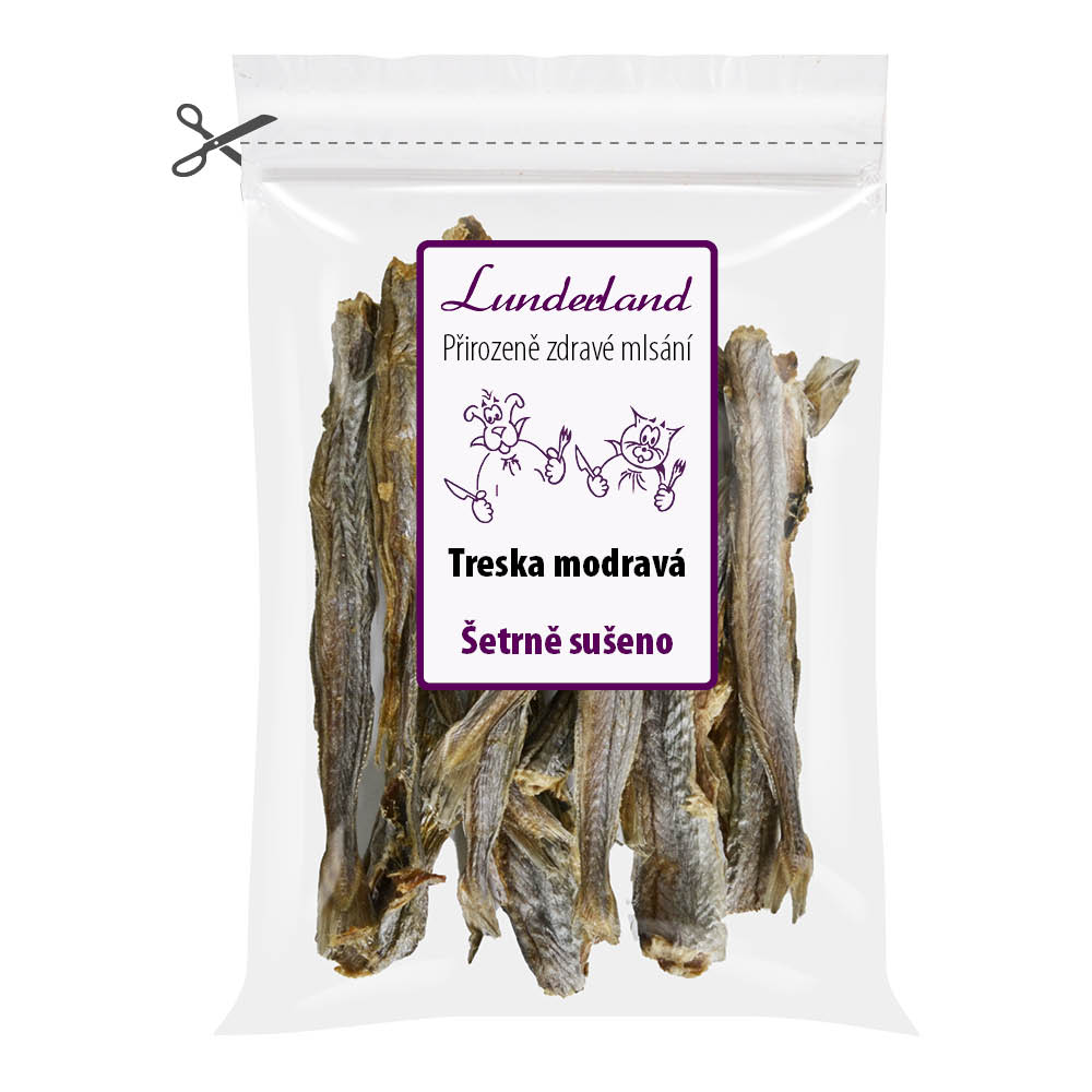 Lunderland Sušená ryba Treska modravá Váha: 500 g