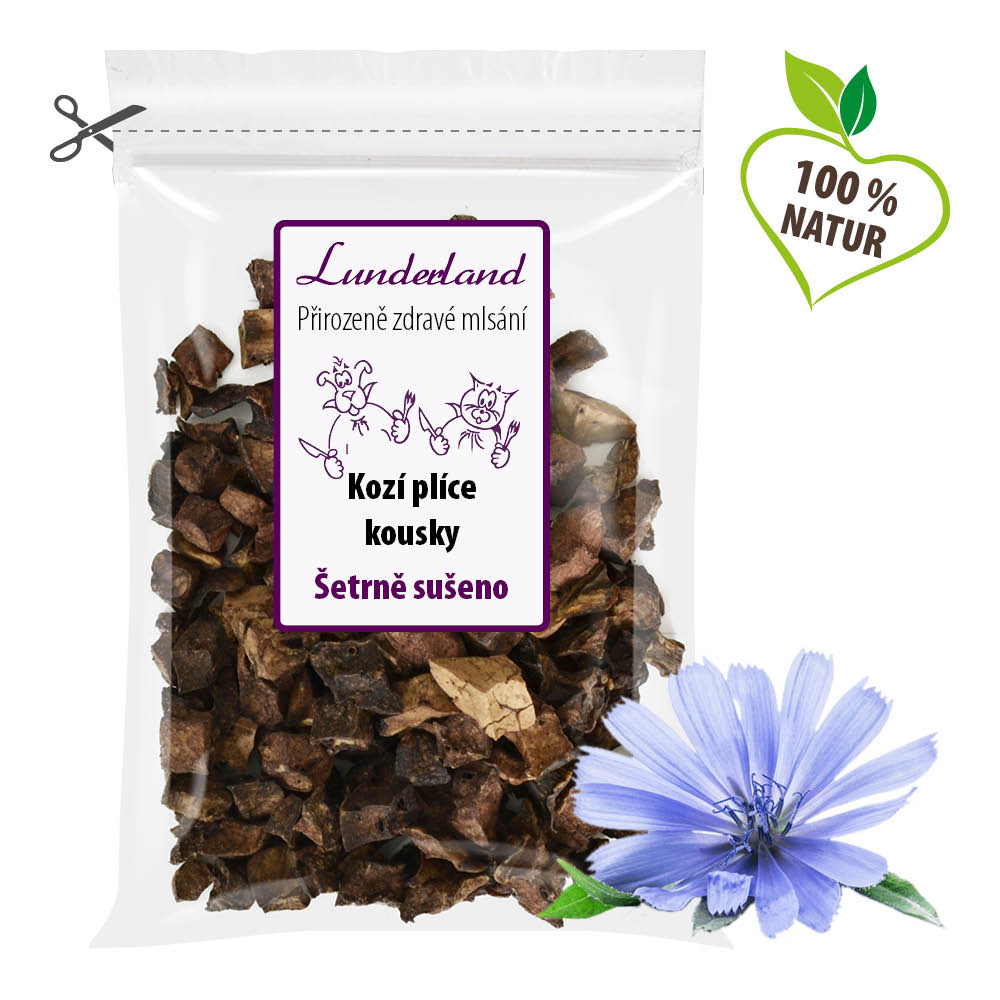Lunderland Kozí plíce - kousky 100 g Váha: 100 g