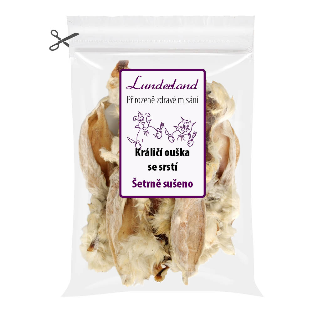 Lunderland Králičí ouška se srstí 100 g Váha: 100 g