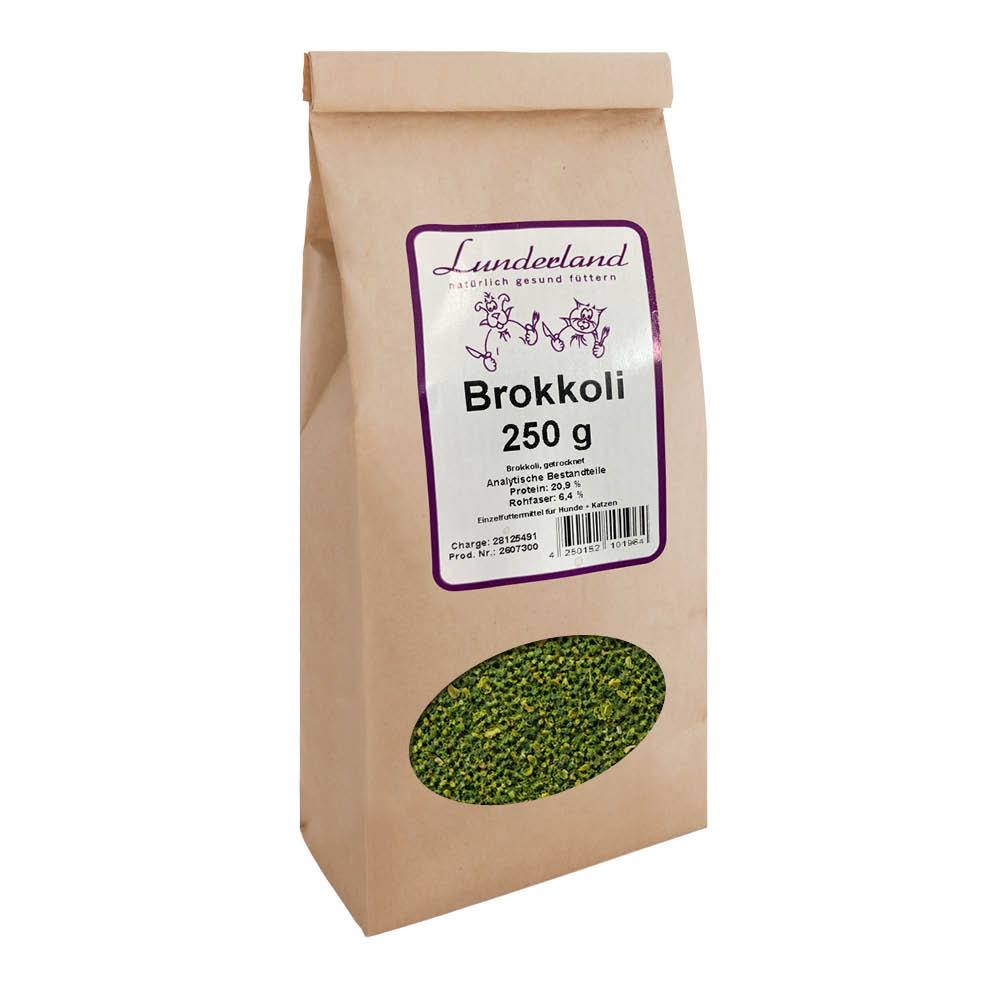 Lunderland Zelenina pro psy a kočky - Brokolice - sušená Váha: 250 g
