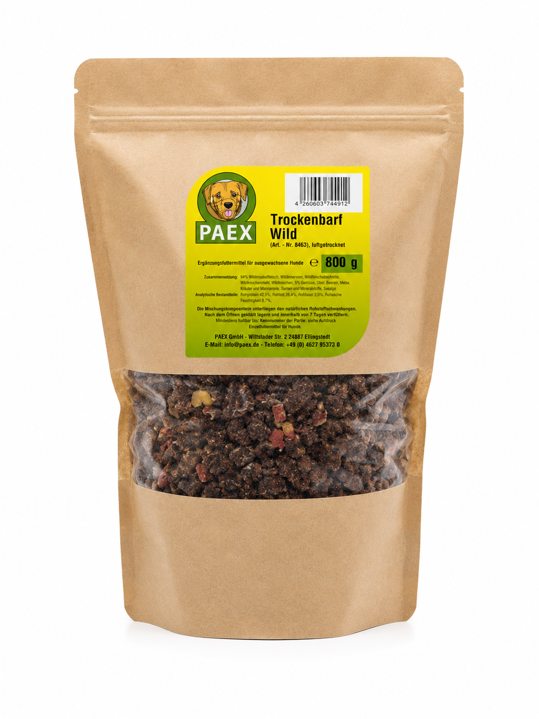 Paex Sušený BARF zvěřina (maso + ovoce + zelenina) 800 g Váha: 800 g