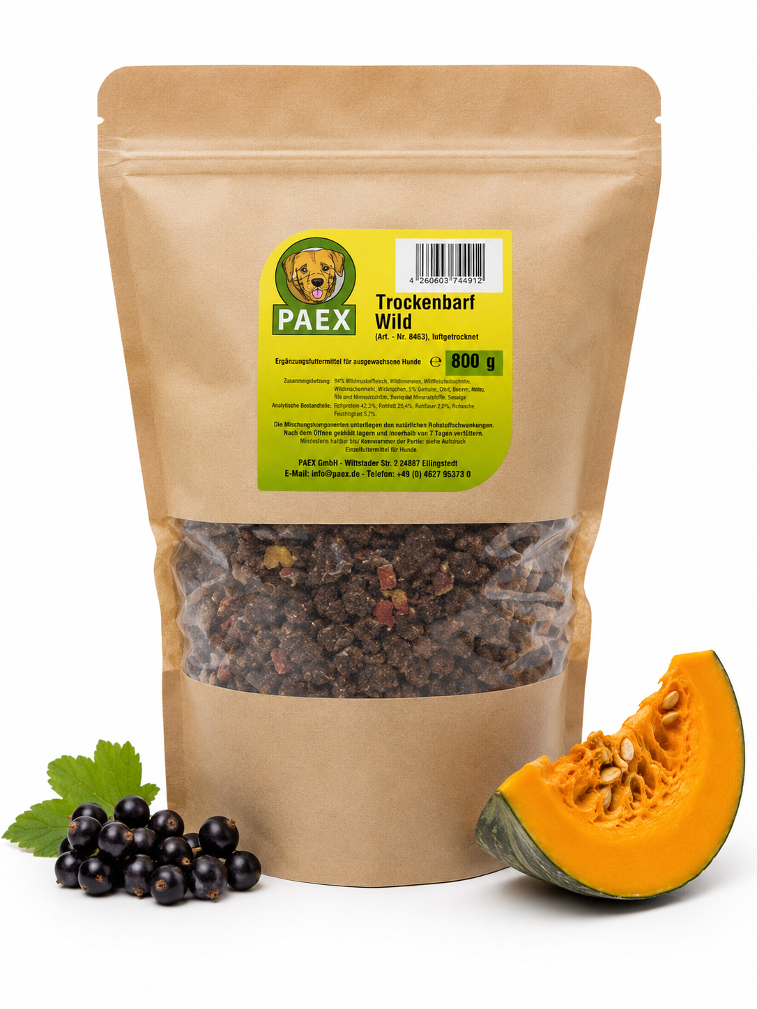 Paex Sušený BARF zvěřina (maso + ovoce + zelenina) 800 g Váha: 800 g