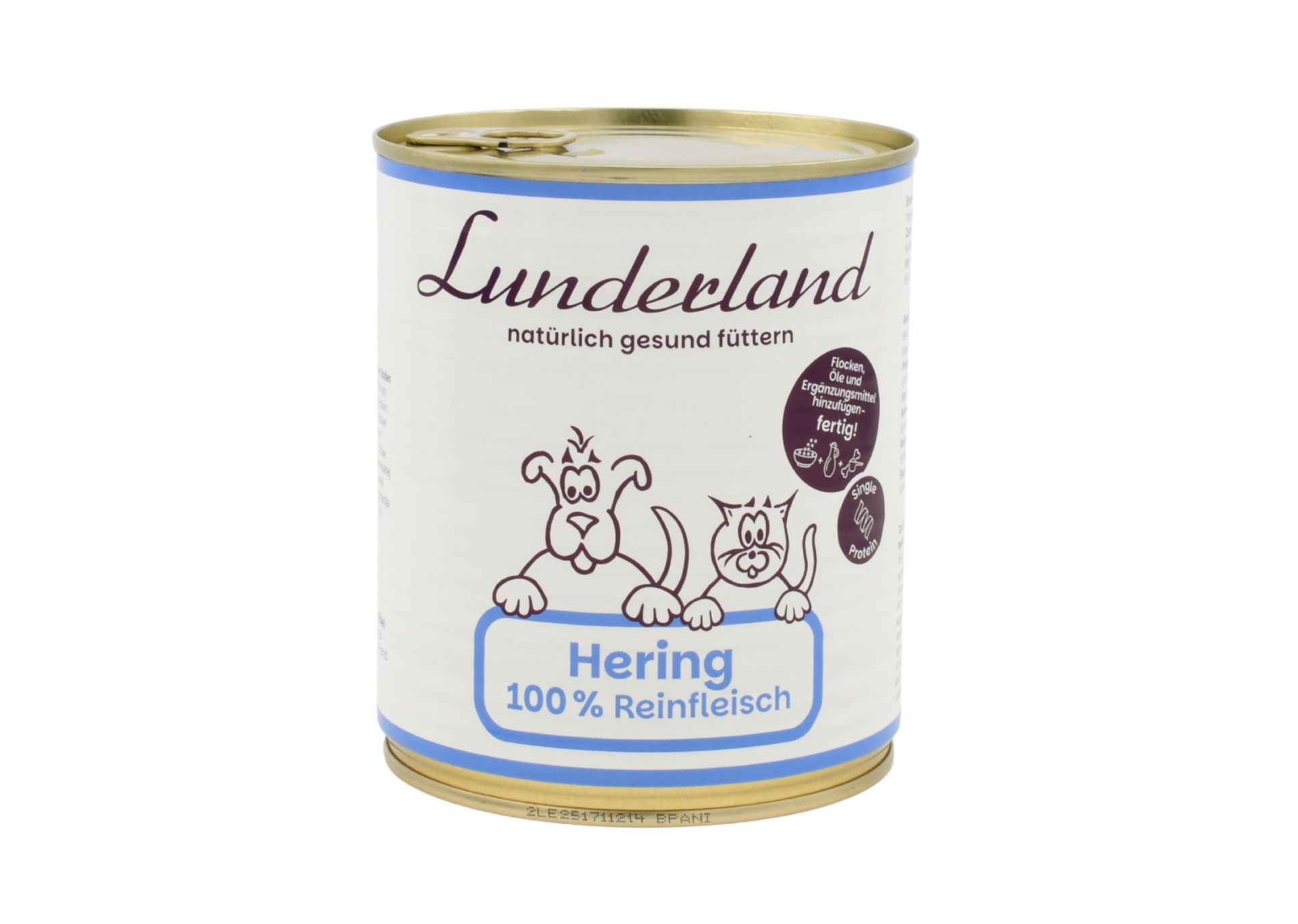 Konzerva pro psy a kočky - Sleď - Lunderland Váha: 800 g